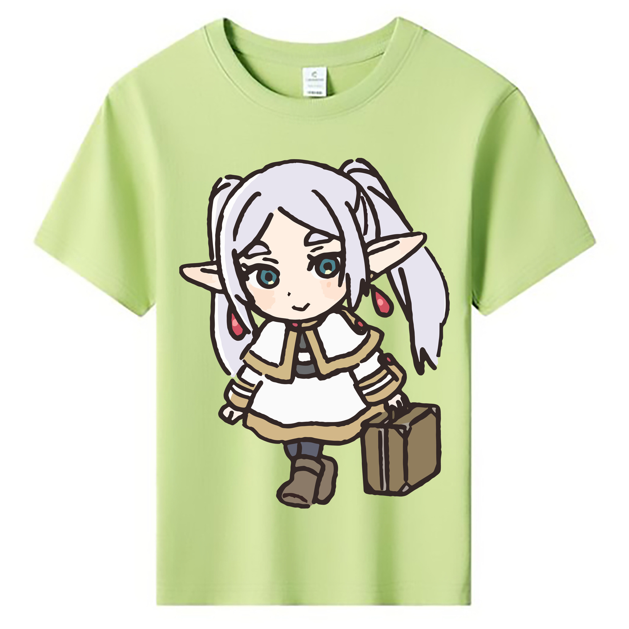 （画像用） 葬送のフリーレン Frieren 綿100％キッズTシャツ（フロントプリント）